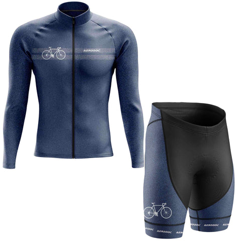 Aerodoc Horizon Blue Men's Cycling Jersey – Half & Full Sleeves, Matching Bib & Non-Bib Shorts