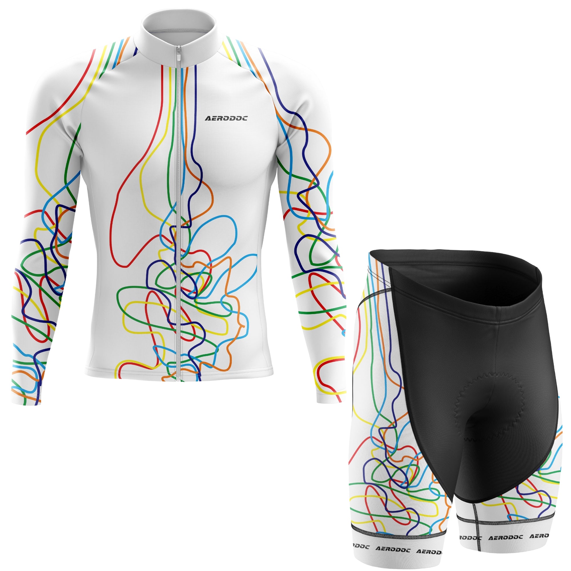 Aerodoc Cyclone Threads Design Cycling Jersey - Half & Full Sleeves, Matching Bib & Non-Bib Shorts