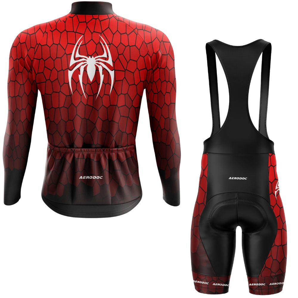 Spiderweb Red Unisex Cycling Jersey and Shorts