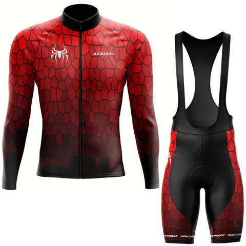 Spiderweb Red Unisex Cycling Jersey and Shorts