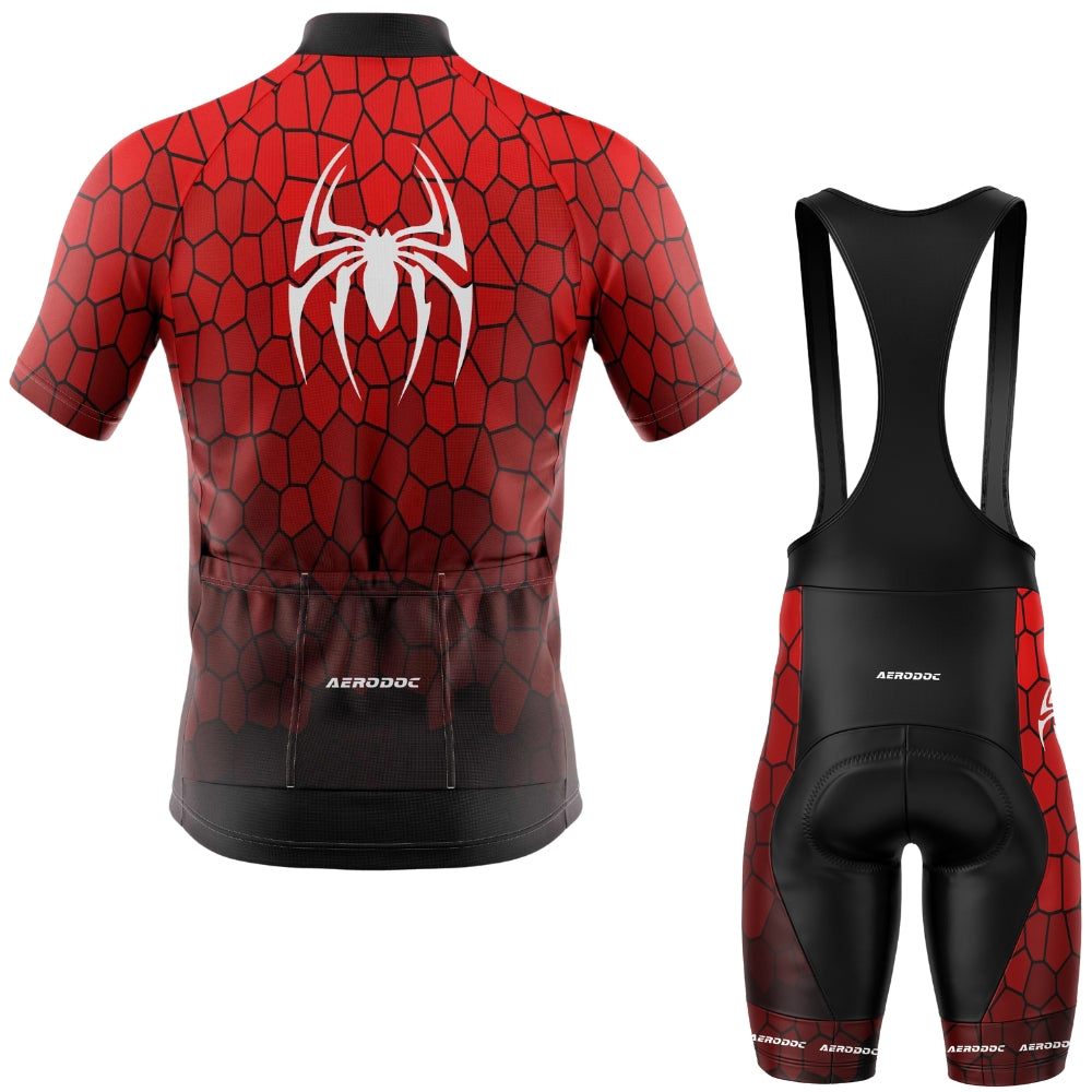 Spiderweb Red Unisex Cycling Jersey and Shorts