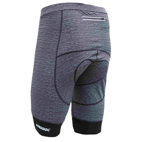 Aerodoc Ignite Graphite Mist Cycling Bibshorts with Reflective Zipper, Power Band, and 2 Pockets