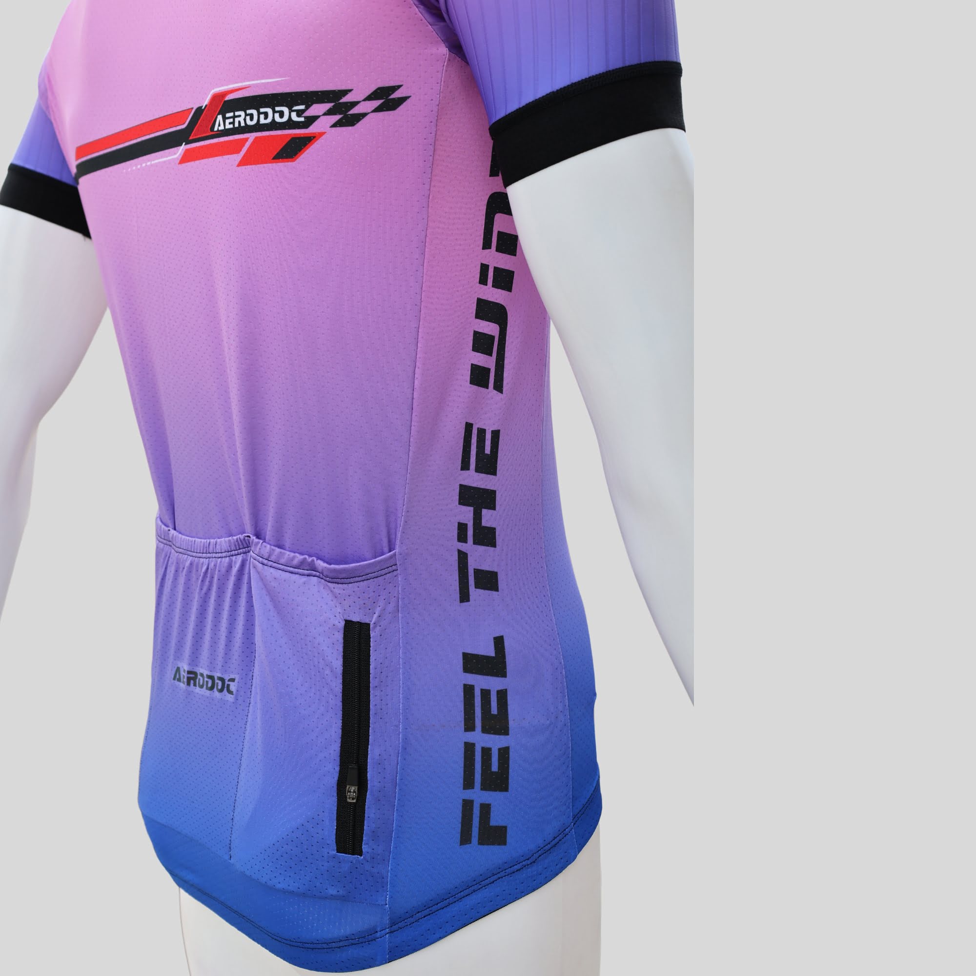 Windflare Lavender Cycling Jersey Premium Aerodoc with Back Zipper and Power Band