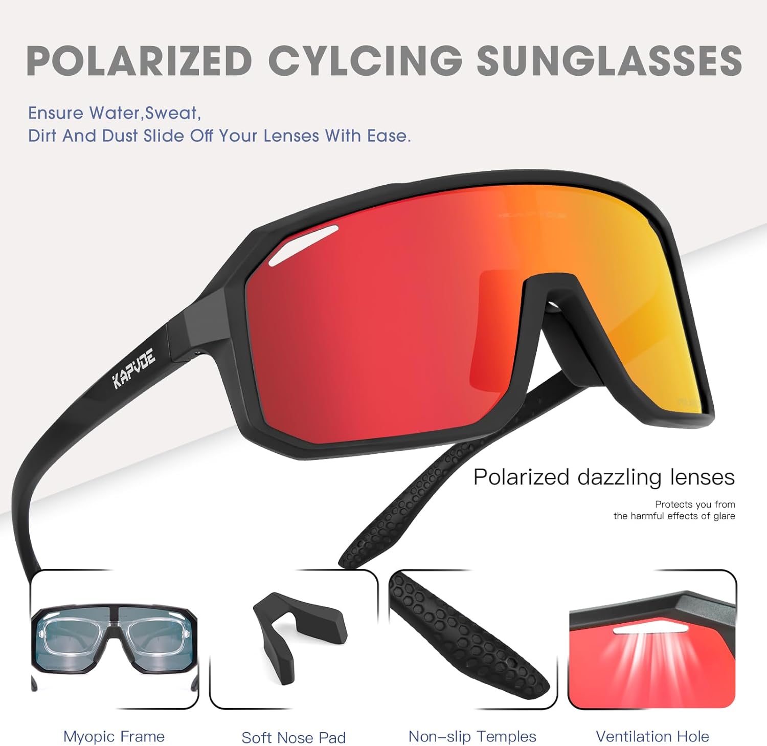 Sports X62 Outdoor Sports, Cycling, Cricket & Leisure Sunglasses with 3 lens