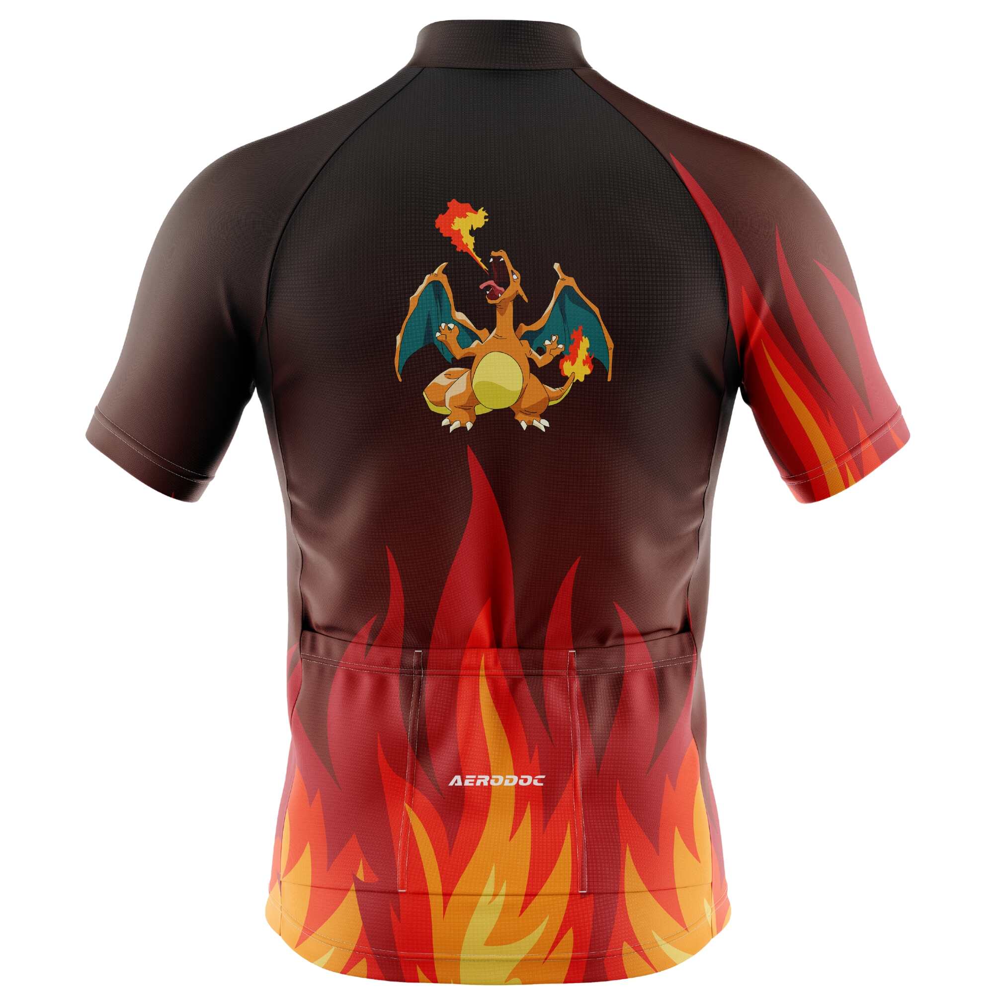 Aerodoc Phoenix Flame Cycling Jersey - Half & Full Sleeves, Matching Bib & Non-Bib Shorts