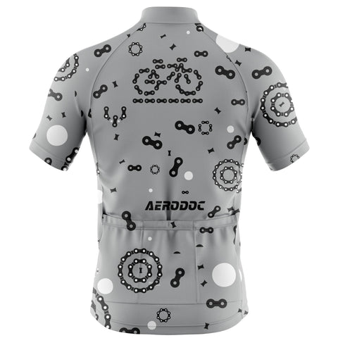 Aerodoc Chain Reaction Men's Cycling Jersey – Performance Gear for Road Bike & MTB - Half & Full Sleeves, Matching Bib & Non-Bib Shorts