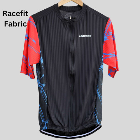 Aerodoc Blackout Grid Performance Cycling Jersey – Full & Half Sleeves Lightweight, Breathable, and Stylish