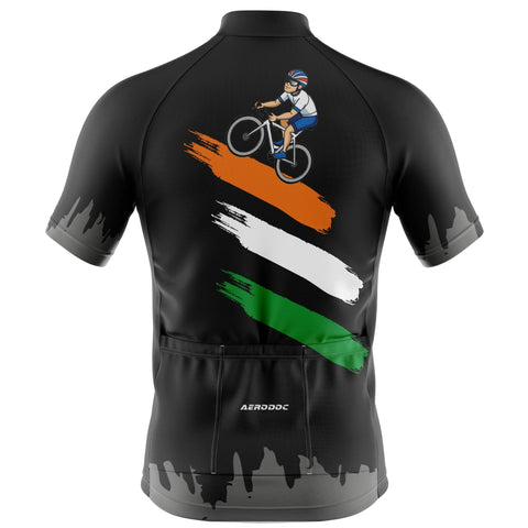 Aerodoc Indian Ride Jersey – Indian Flag Colors, Lightweight, Performance Fit