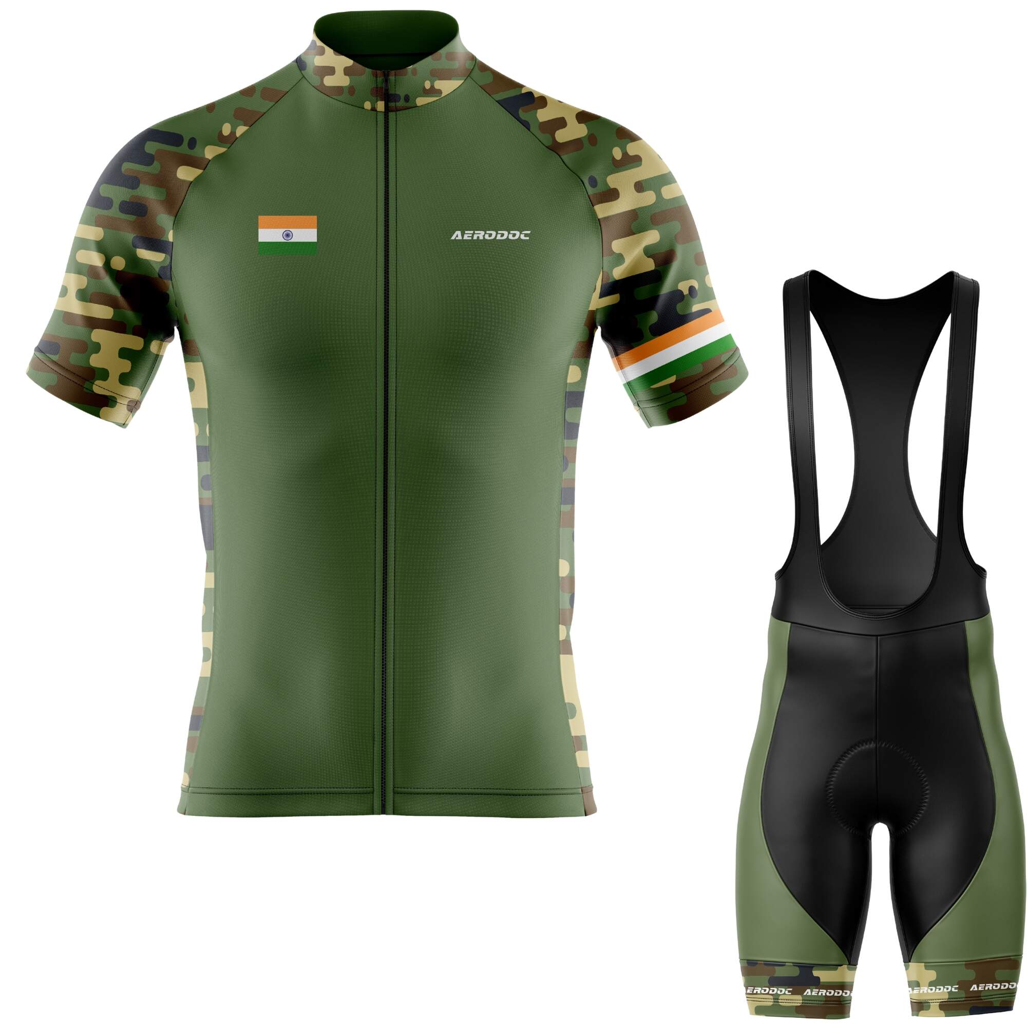 Indian Army Camouflage Cycling Jersey – Half & Full Sleeves, Matching Bib & Non-Bib Shorts