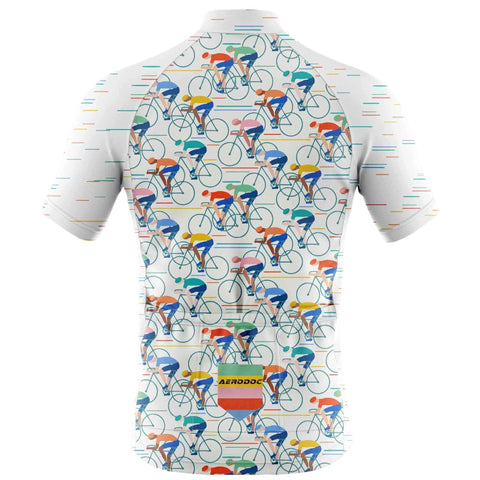 Retro Bicycle Design Men's Cycling Jersey - Half & Full Sleeves, Matching Bib & Non-Bib Shorts