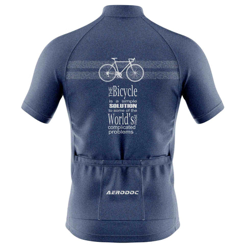 Aerodoc Horizon Blue Men's Cycling Jersey – Half & Full Sleeves, Matching Bib & Non-Bib Shorts