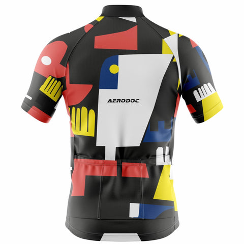 Aerodoc Abstract Shift Cycling Jersey – Half & Full Sleeves, Matching Bib & Non-Bib Shorts