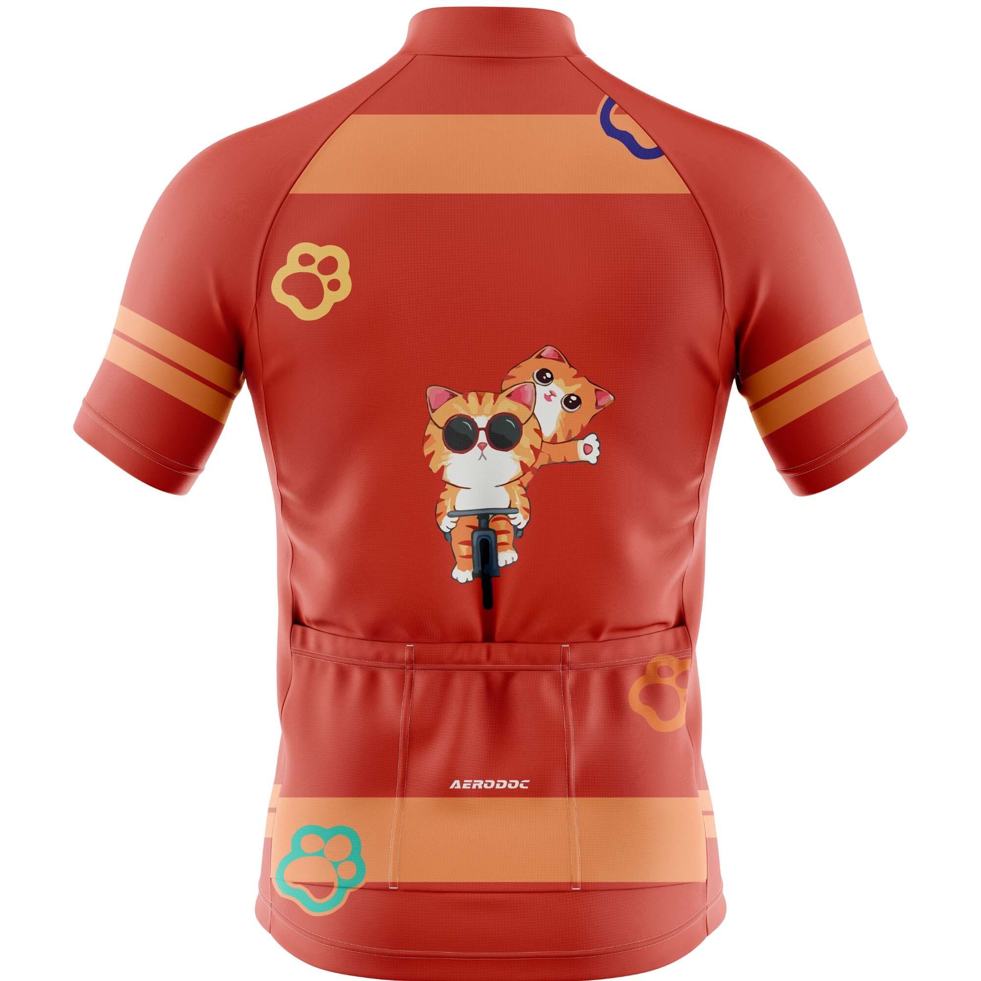 Cat Cadence Cycling Jersey by Aerodoc - Road & Trail Ready - Half & Full Sleeves, Matching Bib & Non-Bib Shorts