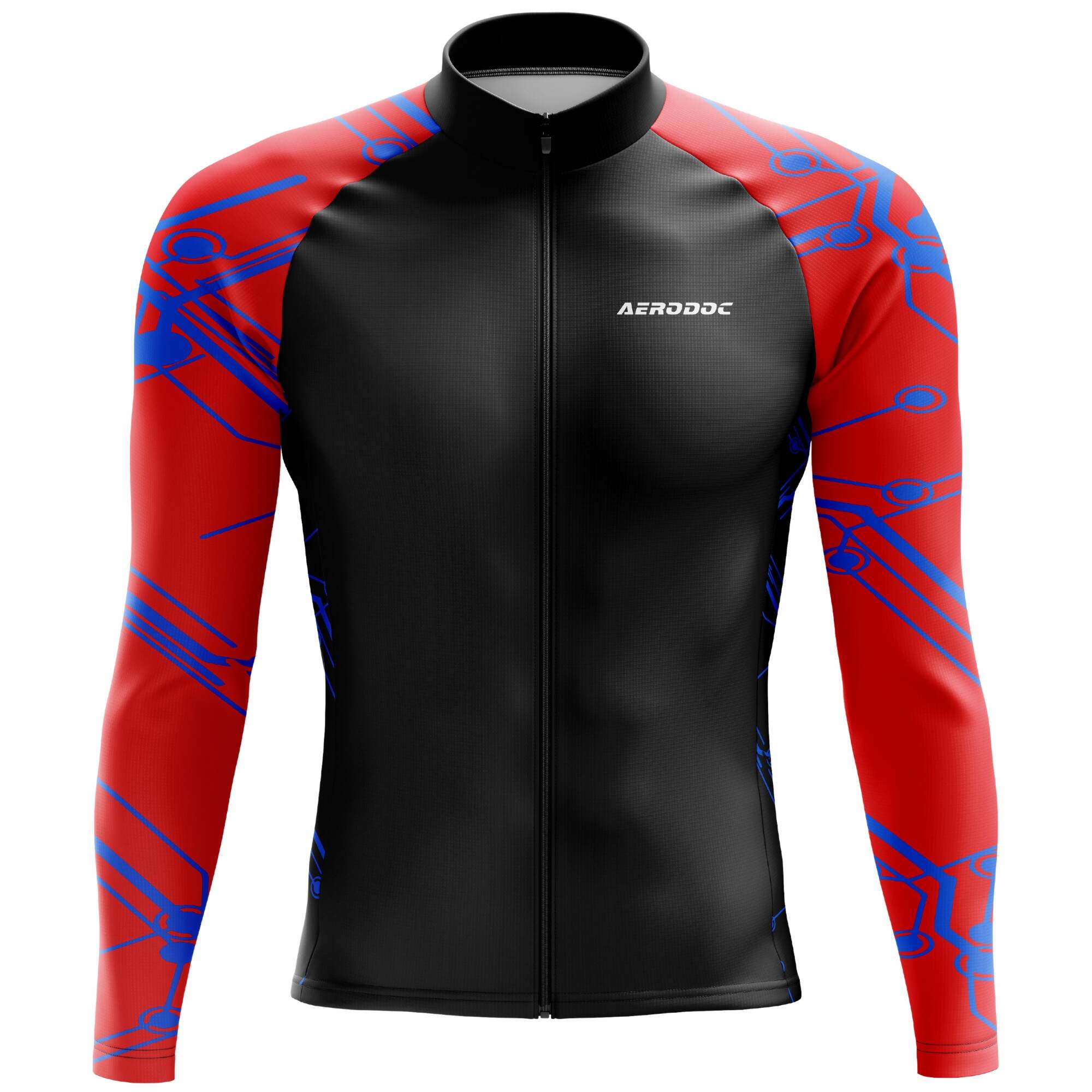 Aerodoc Blackout Grid Performance Cycling Jersey – Half & Full Sleeves, Matching Bib & Non-Bib Shorts