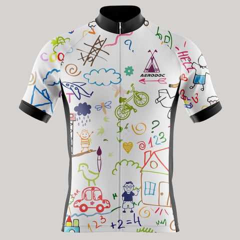 Aerodoc Doodle Explorer Cycling Jersey - Half & Full Sleeves, Matching Bib & Non-Bib Shorts