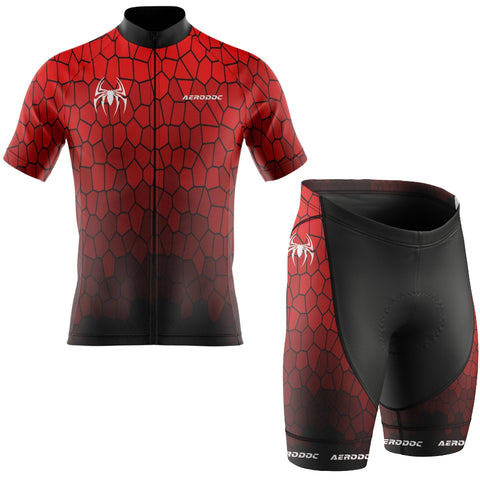 Spiderweb Red Cycling Jersey –Full & Half Sleeves Lightweight & Aerodynamic Design