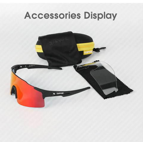 Kapvoe Polarized Sports Glasses Running Man’s Glasses Bicycle Sports Sunglasses MTB. Road Bike Eyewear for Cricket Cycling Goggles