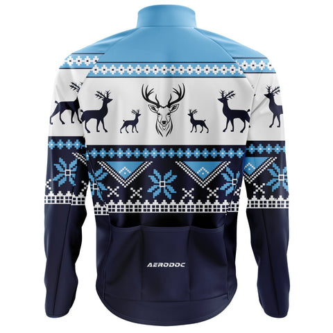 Aerodoc Reindeer Cold-Weather Cycling Jersey | Premium Winter Fleece Wool Bike Wear