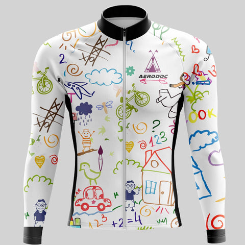 Aerodoc Doodle Explorer Cycling Jersey - Half & Full Sleeves, Matching Bib & Non-Bib Shorts