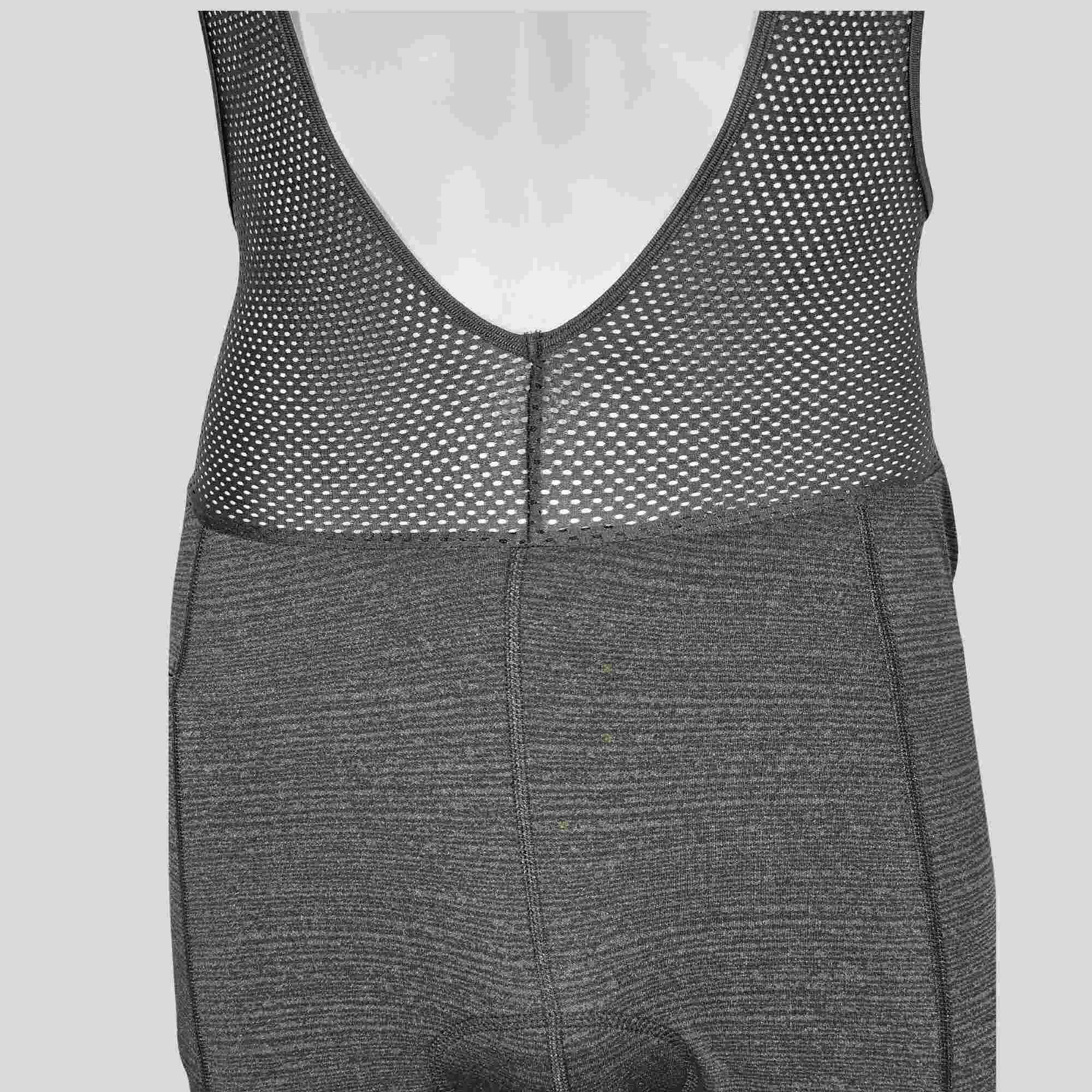 Aerodoc Ignite Vampire Gray Cycling Bibshorts with Reflective Zipper, Power Band, and 2 Pockets