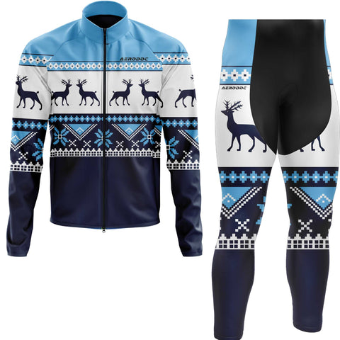 Aerodoc Reindeer Cold-Weather Cycling Jersey | Premium Winter Fleece Wool Bike Wear