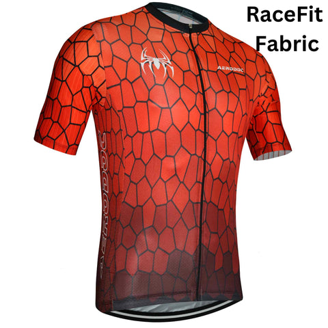 Spiderweb Red Cycling Jersey –Full & Half Sleeves Lightweight & Aerodynamic Design