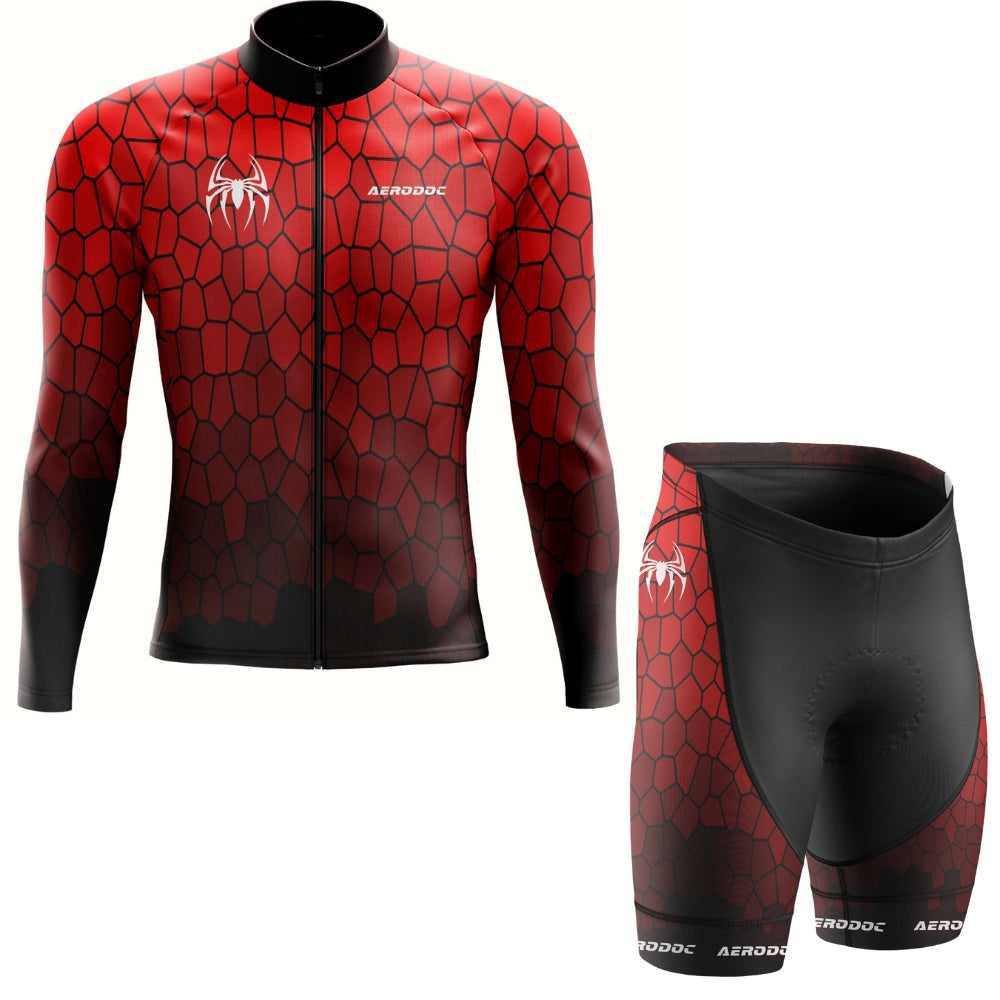 Spiderweb Red Cycling Jersey –Full & Half Sleeves Lightweight & Aerodynamic Design