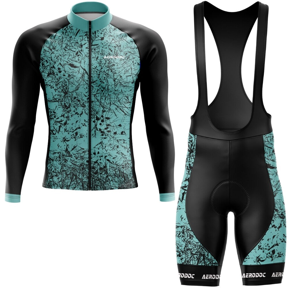 "Aero Chaos Cycling Kit – Pro Race Fit Jersey & Bib Shorts | High-Performance Cycling Apparel"