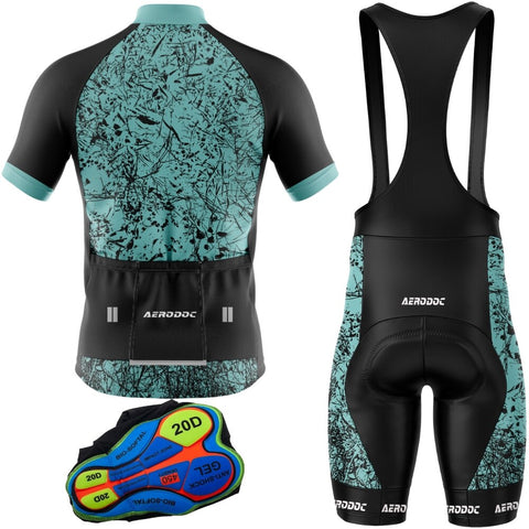 "Aero Chaos Cycling Jersey & Shorts Combo – Comfortable Fit for Road & MTB Riders"