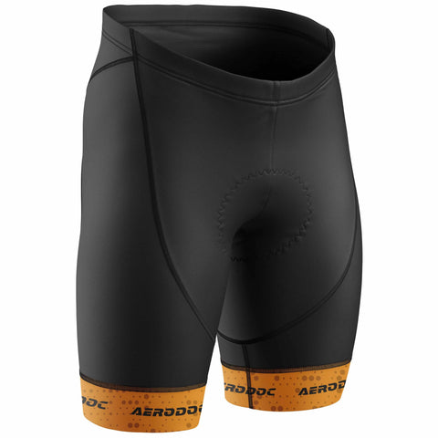 Aerodoc padded cycling bib shorts with gel pad design
