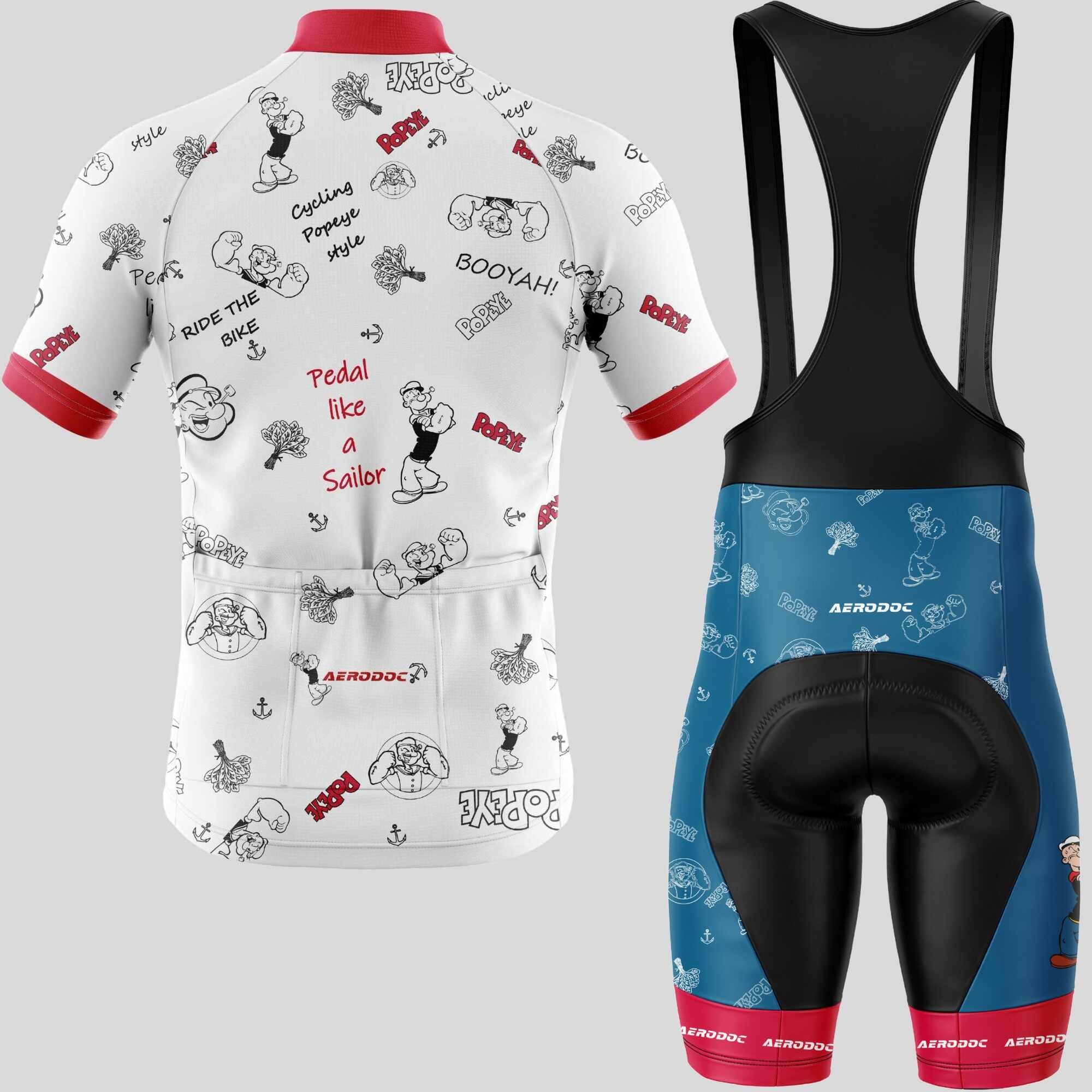 Cycling Set with Popeye Graphics, Durable Fabric for Indian Terrain and Weathe