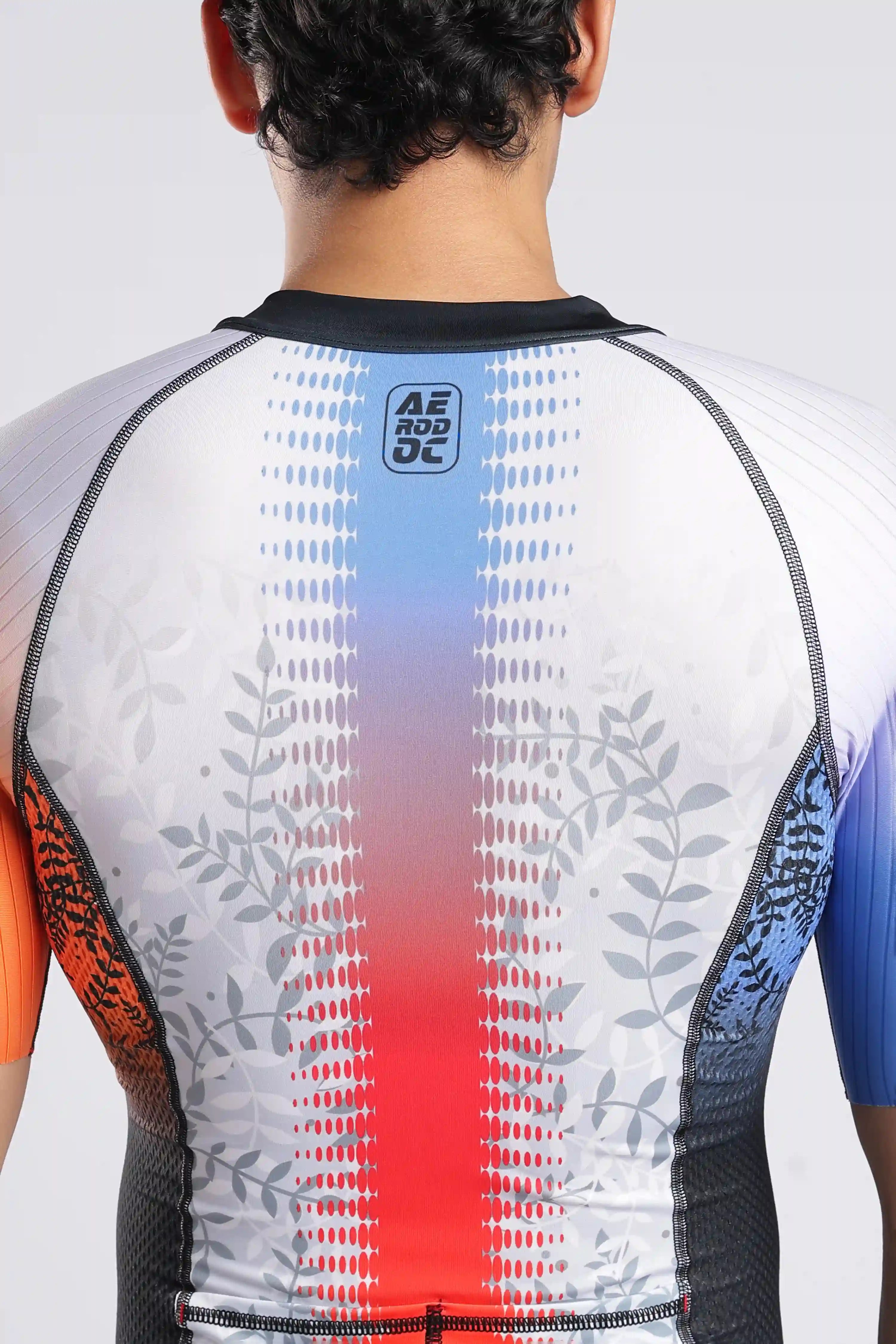 Aerodoc blazewave Tri Suit back design and fabric detail
