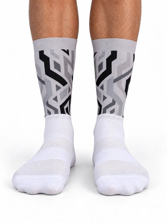 Stealth Flow Mid Calf Cycling Socks – Breathable Performance Aero Socks 1086