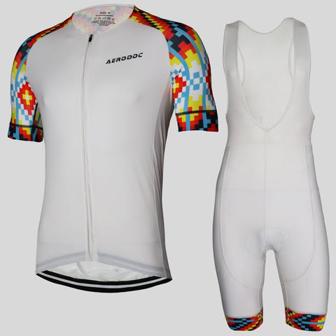 Aerodoc Prism Men’s Quick-Dry Cycling Jersey & Lightweight Power Band Bib Shorts