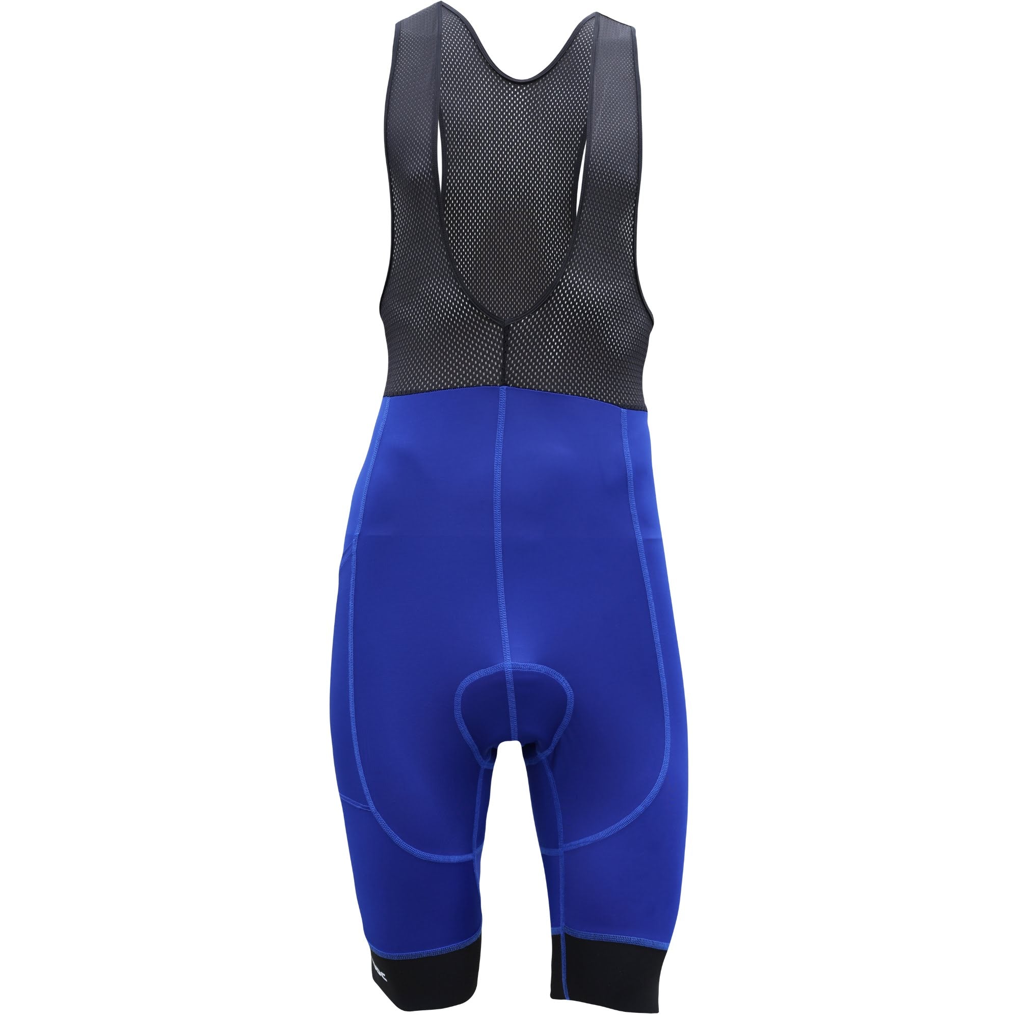 Aerodoc Ignite Electric Blue Cycling Bibshorts with Reflective Zipper, Power Band, and 2 Pockets