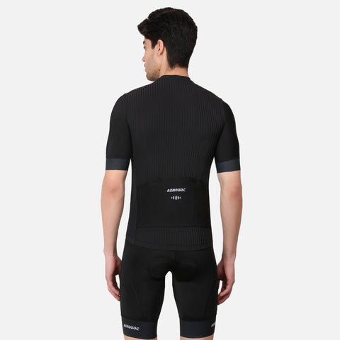 Equator Men’s Black Racefit Power Dry Cycling Race Fit Cycling Jersey