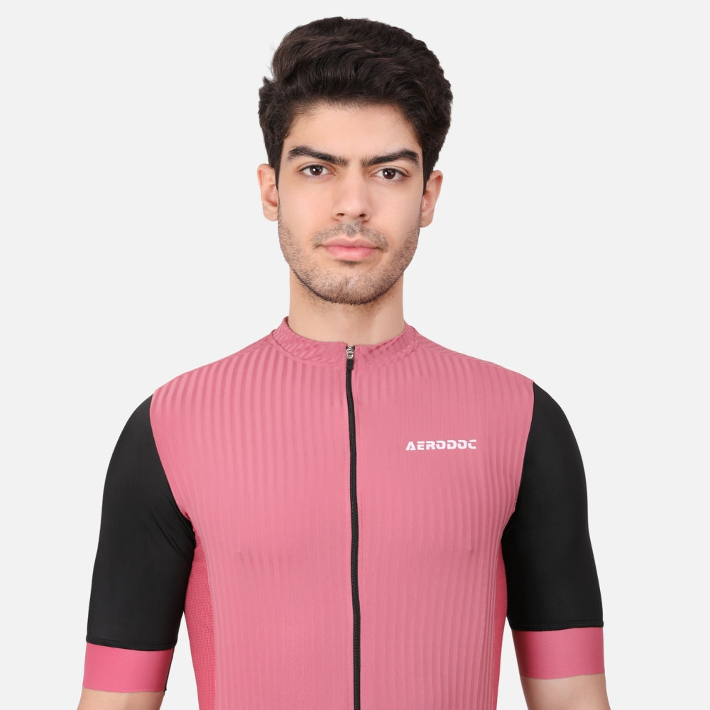 Equator Men’s Cadillac Pink Racefit Power Dry Cycling Race Fit Cycling Jersey