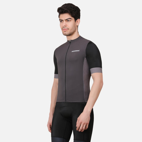 Equator Men’s Carbon Grey Racefit Power Dry Cycling Race Fit Cycling Jersey