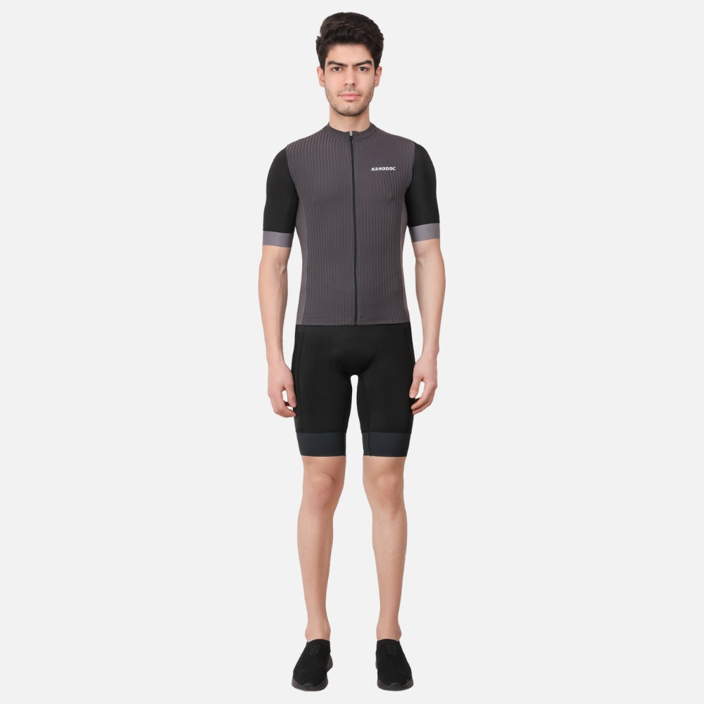 Equator Men’s Carbon Grey Racefit Power Dry Cycling Race Fit Cycling Jersey