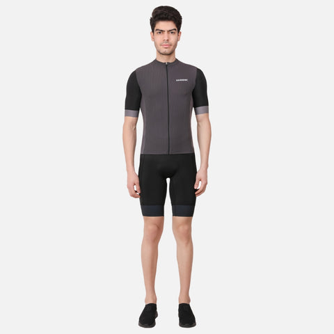 Equator Men’s Carbon Grey Racefit Power Dry Cycling Race Fit Cycling Jersey