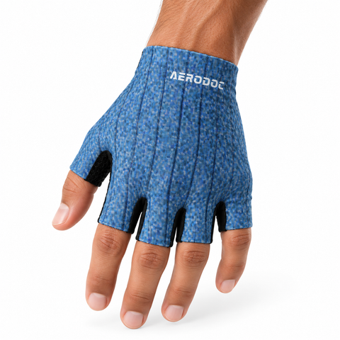 Horizon Blue Cycling Gloves for Men & Women – Fingerless Silicone Grip