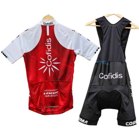 Cofidis 2023 High Quality Cycling Jersey Pro Bicycle Team Cycling Bib Shorts and Full/Half Sleeve GelPad