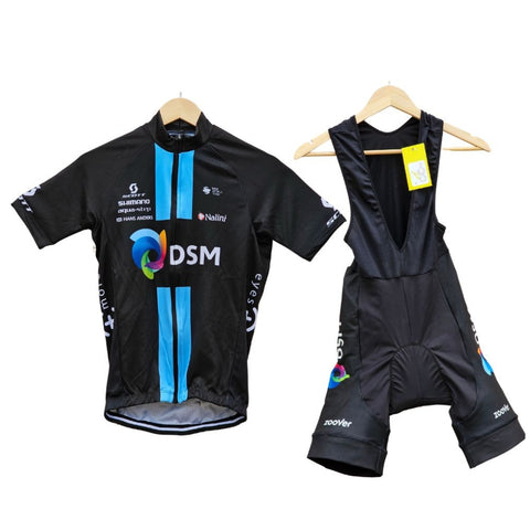 DSM 2024 High Quality Cycling Jersey Pro Bicycle Team Cycling Bib Shorts and Full/Half Sleeve GelPad