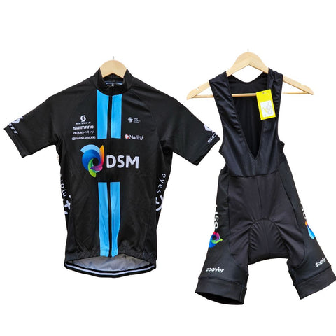 DSM 2024 High Quality Cycling Jersey Pro Bicycle Team Cycling Bib Shorts and Full/Half Sleeve GelPad