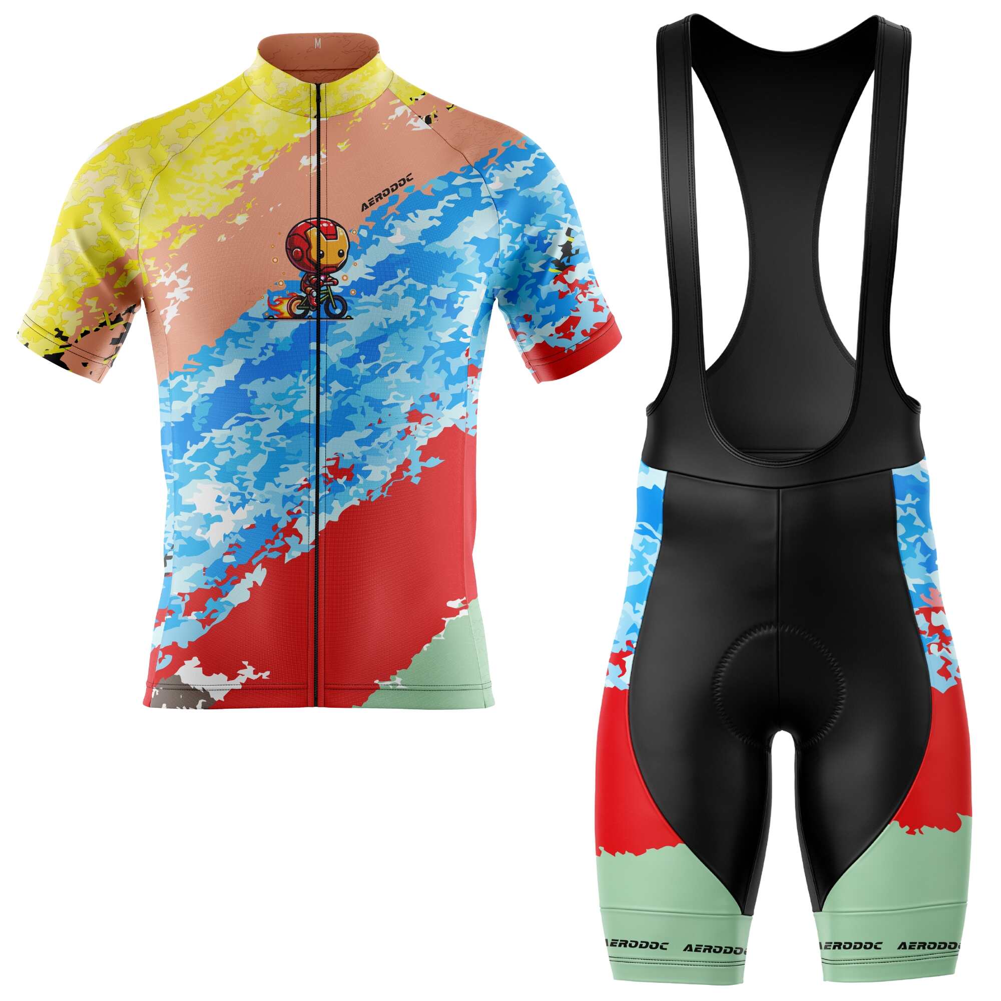 Aerodoc Flash Rider Cycling Jersey - Half & Full Sleeves, Matching Bib & Non-Bib Shorts