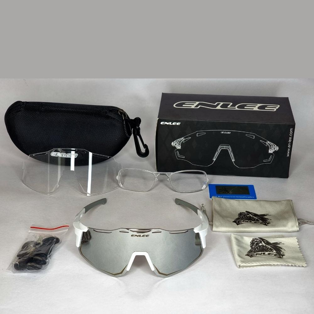 ENLEE Cycling Green Glasses Polarized Sports Riding Glasses Outdoor