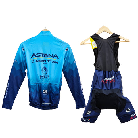 Astana Qazaqstan High Quality Cycling Jersey Pro Bicycle Team Cycling Bib Shorts and Full/Half Sleeve GelPad