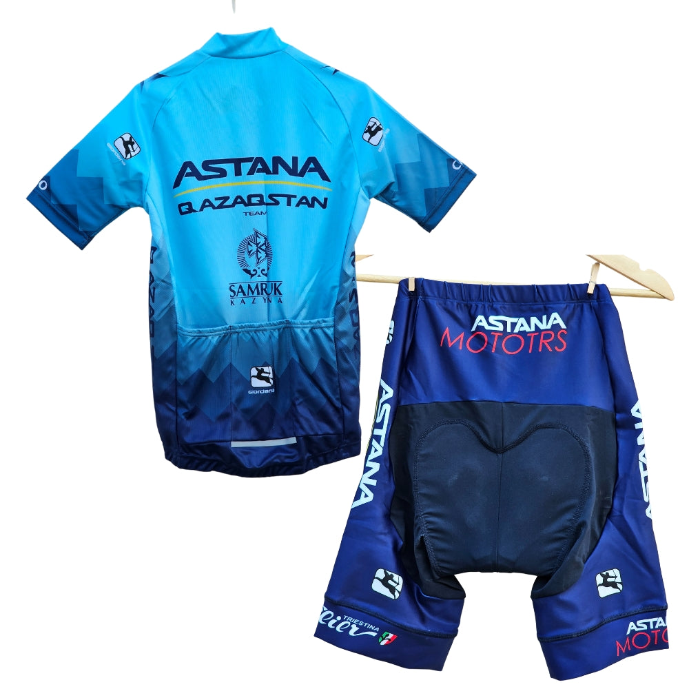 Astana Qazaqstan High Quality Cycling Jersey Pro Bicycle Team Cycling Bib Shorts and Full/Half Sleeve GelPad