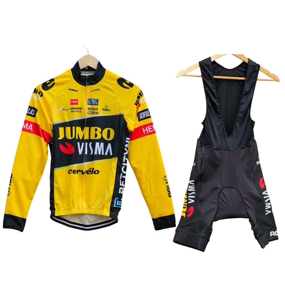 Jumbo Visma High Quality Cycling Jersey Pro Bicycle Team Cycling Bib Shorts and Full/Half Sleeve GelPad