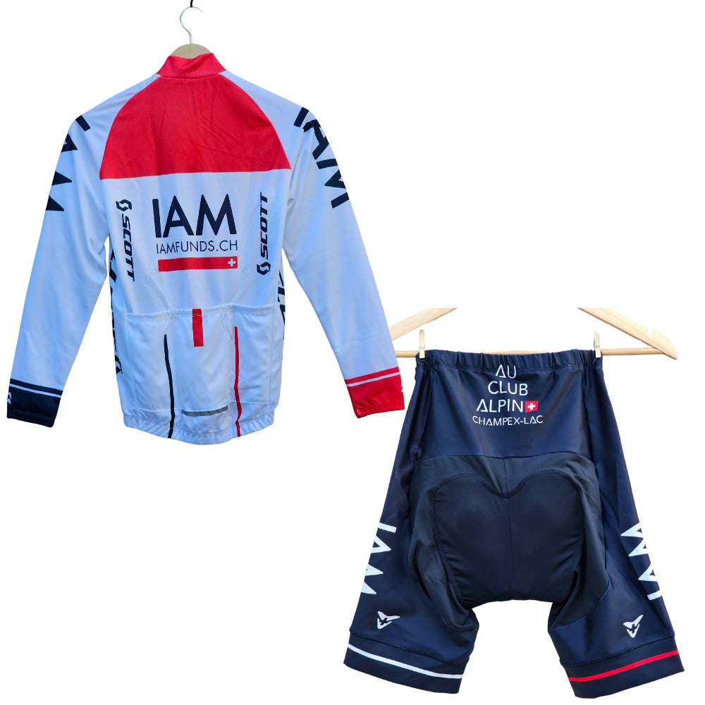 Team IAM Road Bike Wear Riding Cycling Jerey and Bib Shorts Full/Half Sleeve